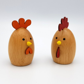 Miniatur Hahn & Huhn, natur