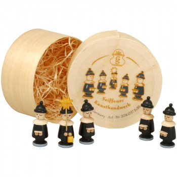 Spanschachtel - "5 Kurrendefiguren ohne Bäumchen, schwarz"