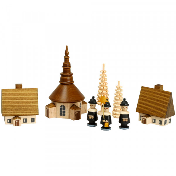 Miniatur - Kurrende mit Dorf Seiffen